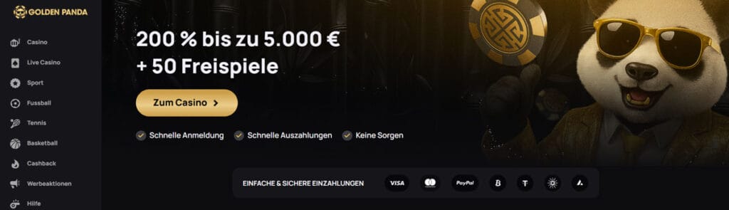 Golden Panda Casino Bewertung für deutsche Spieler