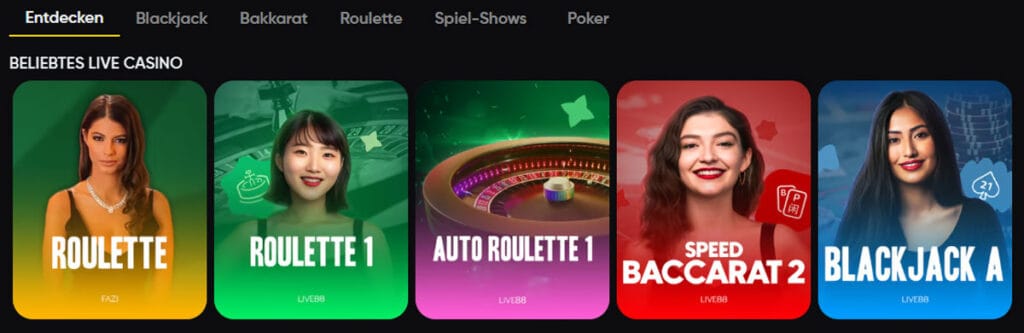 Live-Dealer-Spiele