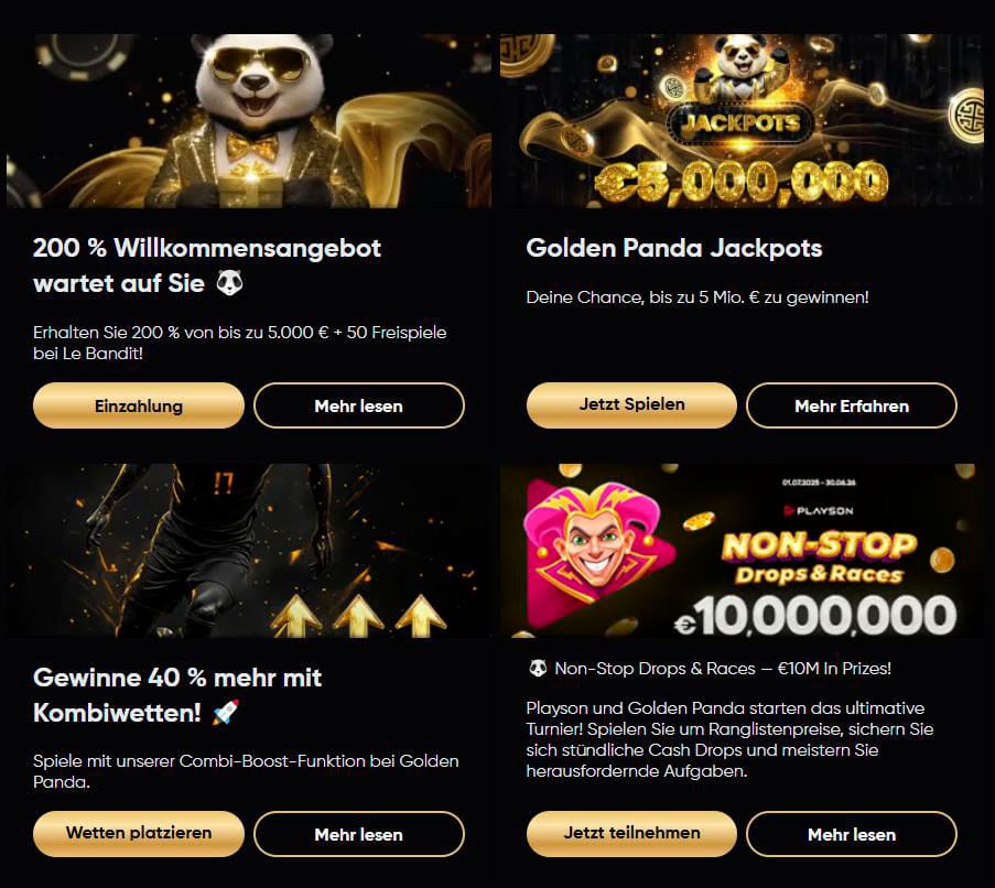 Boni Golden Panda Casino