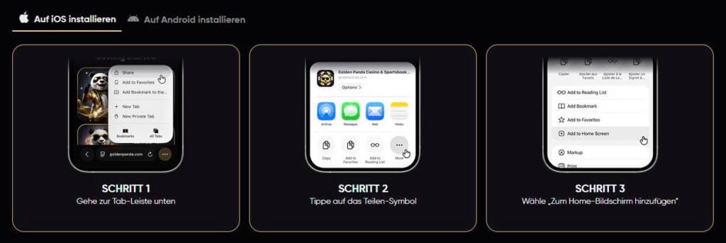 Ios-Installation Golden Panda Casino